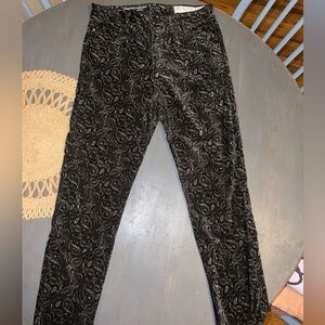 Anthropologie velvet skinny pants